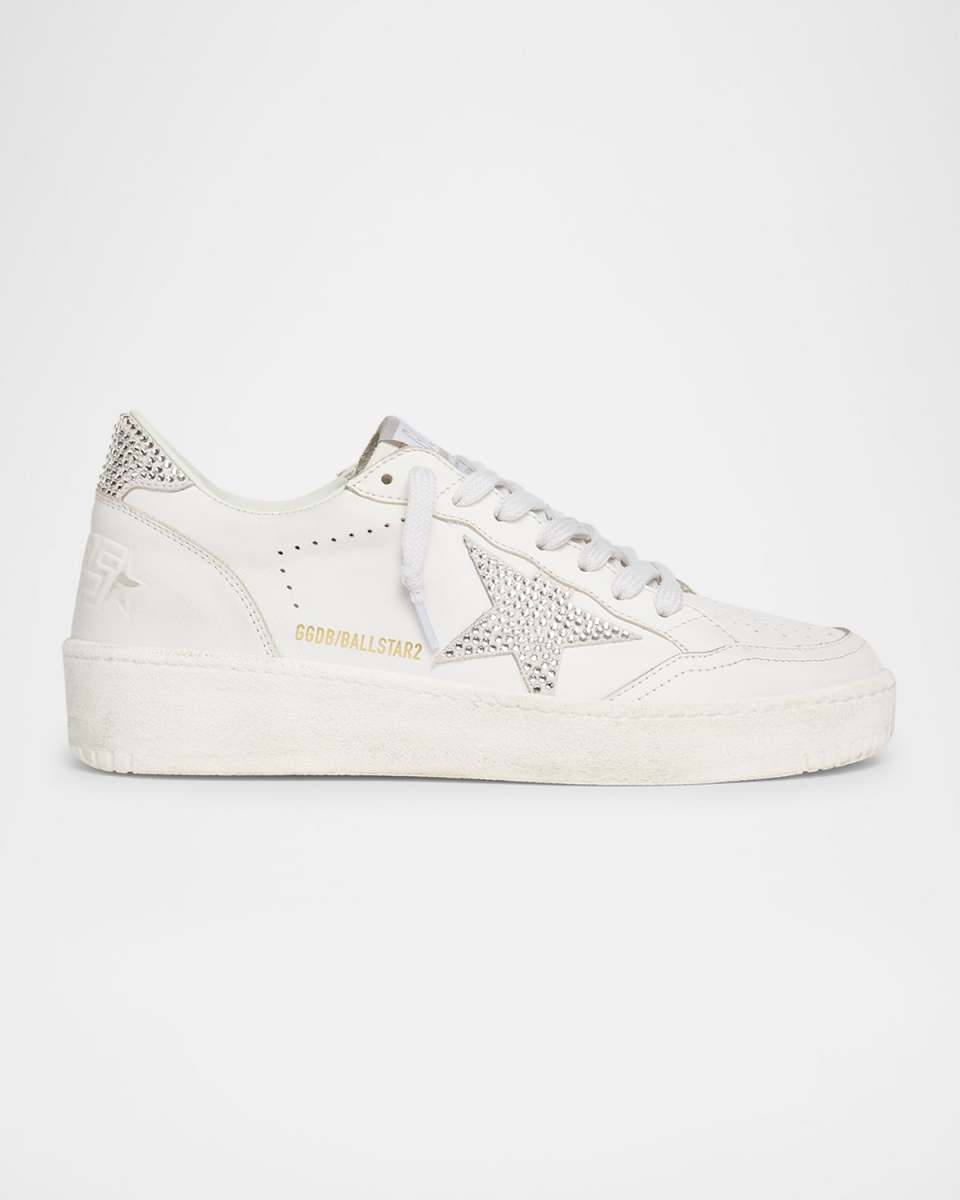 Ballstar Crystal Leather Low-Top Sneakers
